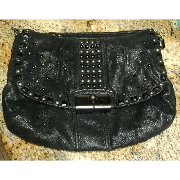 RARE | Coach Kristin Studded Clutch Rare Silver Shoulder Purse Bag - Picture 1 of 12